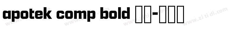 apotek comp bold 字体字体转换